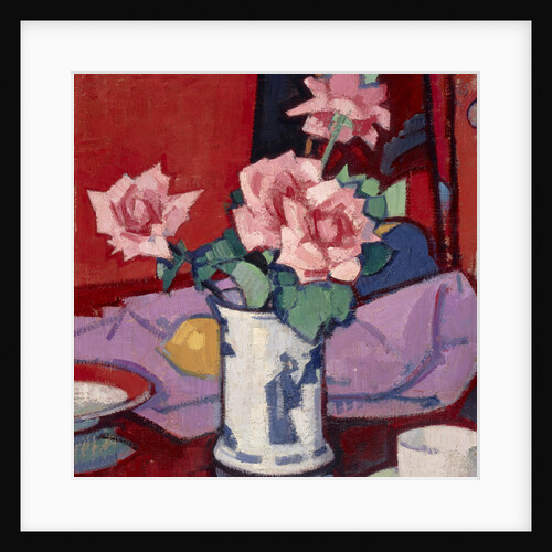 Pink Roses, Chinese Vase by Samuel John Peploe